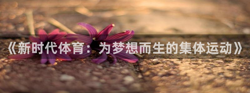 3377体育平台：《新时代体育：为梦想而生的集体运动》