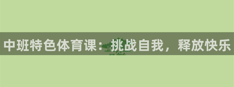 3377体育app官方下载：中班特色体育课：挑战自我，释放快乐
